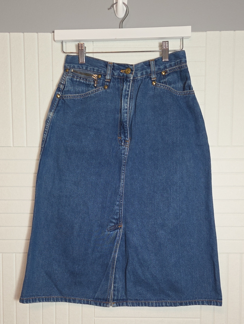 Vintage 70s 80s 100% Cotton KMart Western Denim Skirt Size 9/10